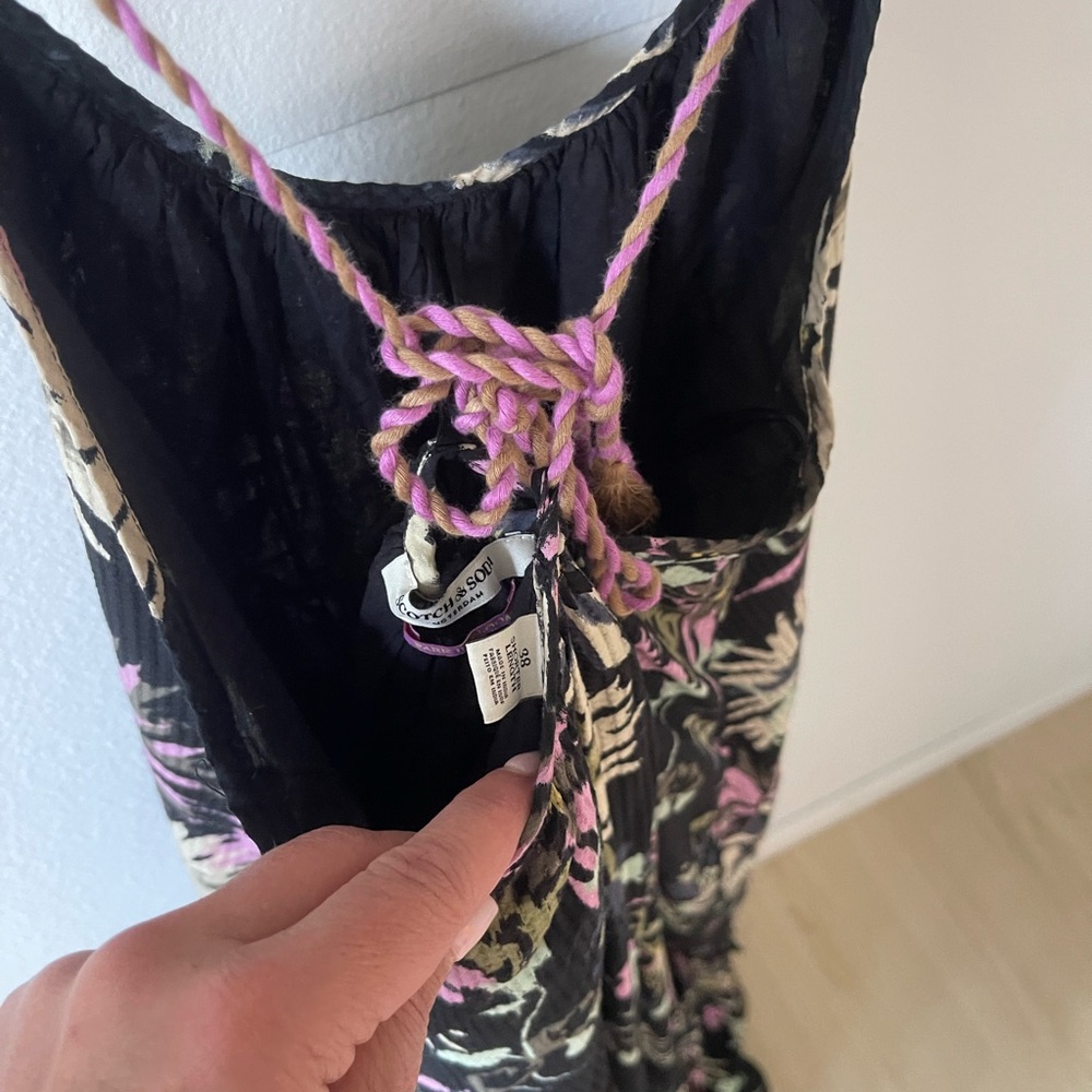 Scotch & Soda park in bloom Maxi Dress Black size 38 M summer dress women's New - Picture 8 of 13